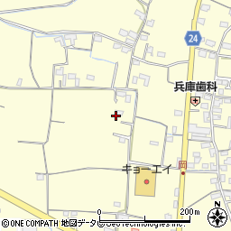 徳島県阿南市上中町岡周辺の地図