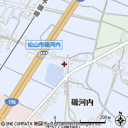 愛媛県松山市磯河内甲-195周辺の地図