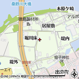 徳島県阿南市原ケ崎町堀川床周辺の地図