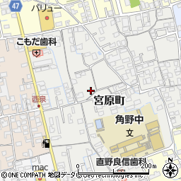愛媛県新居浜市宮原町周辺の地図
