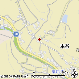 愛媛県松山市本谷周辺の地図