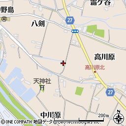 徳島県阿南市柳島町八剣7周辺の地図