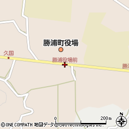 勝浦役場前周辺の地図