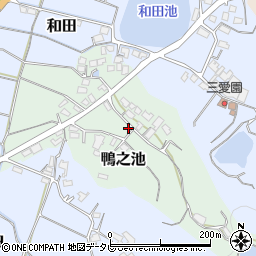 愛媛県松山市鴨之池周辺の地図