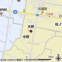 徳島県阿南市下大野町小野周辺の地図