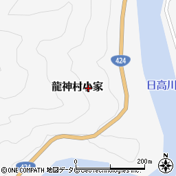 和歌山県田辺市龍神村小家周辺の地図