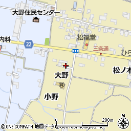 徳島県阿南市下大野町小野80-1周辺の地図