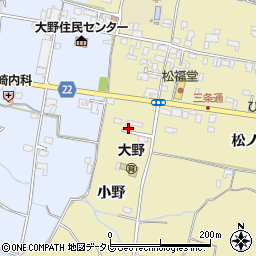 徳島県阿南市下大野町小野80周辺の地図