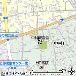 愛媛県新居浜市中村1丁目周辺の地図