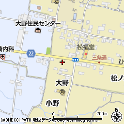 徳島県阿南市下大野町小野83周辺の地図