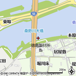 桑野川大橋周辺の地図