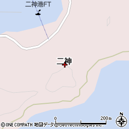 愛媛県松山市二神周辺の地図
