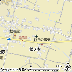 徳島県阿南市下大野町（松ノ本）周辺の地図
