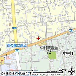 讃岐うどん製麺中萩店周辺の地図
