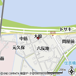 徳島県阿南市住吉町大原周辺の地図