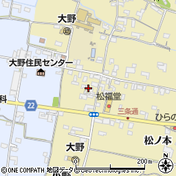 徳島県阿南市下大野町小野91周辺の地図