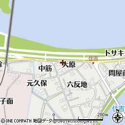 徳島県阿南市住吉町室ノ内周辺の地図