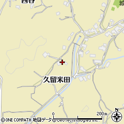 徳島県阿南市上大野町久留米田166周辺の地図