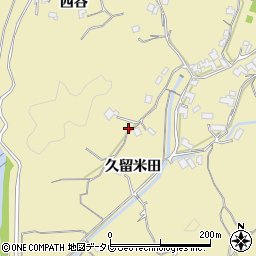徳島県阿南市上大野町久留米田周辺の地図