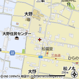 徳島県阿南市下大野町小野95周辺の地図