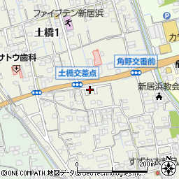 愛媛県新居浜市土橋周辺の地図