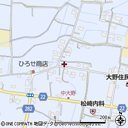 徳島県阿南市中大野町北傍示周辺の地図