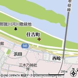 徳島県阿南市住吉町三反地周辺の地図