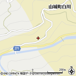 徳島県三好市山城町白川20周辺の地図