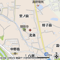 徳島県阿南市柳島町北条周辺の地図
