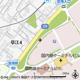 山口宇部空港国際線ターミナルビル到着口周辺の地図