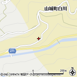 徳島県三好市山城町白川722周辺の地図