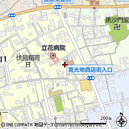 愛媛県新居浜市喜光地町1丁目14周辺の地図