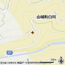 徳島県三好市山城町白川717周辺の地図