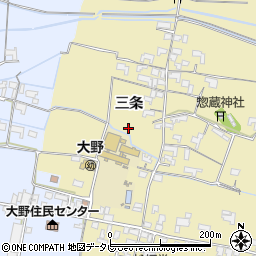 徳島県阿南市下大野町三条周辺の地図