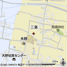 徳島県阿南市下大野町（三条）周辺の地図