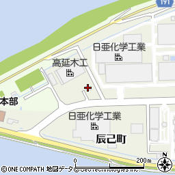 ローソン阿南辰巳工業団地店周辺の地図