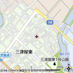 愛媛県西条市三津屋東周辺の地図