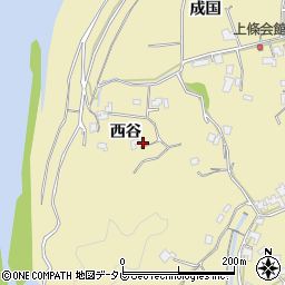 徳島県阿南市上大野町西谷周辺の地図