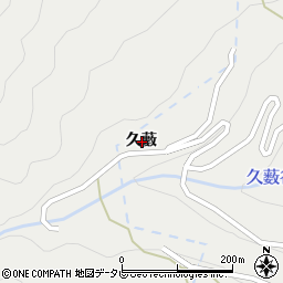 徳島県美馬郡つるぎ町一宇久藪周辺の地図