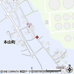 山口県山陽小野田市本山町76周辺の地図