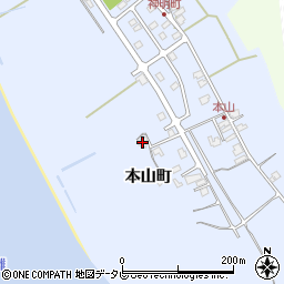 山口県山陽小野田市本山町20周辺の地図