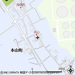 山口県山陽小野田市本山町42周辺の地図