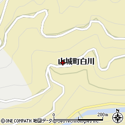 徳島県三好市山城町白川582周辺の地図