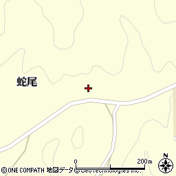 和歌山県日高郡日高川町蛇尾174周辺の地図