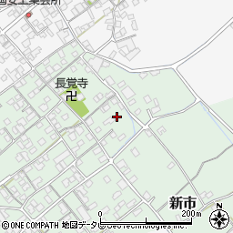 愛媛県西条市新市周辺の地図