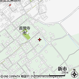 愛媛県西条市新市周辺の地図