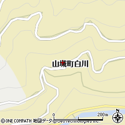徳島県三好市山城町白川312周辺の地図