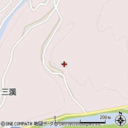 徳島県勝浦郡勝浦町三溪定治谷周辺の地図
