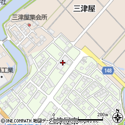 吉井食品三津屋工場周辺の地図
