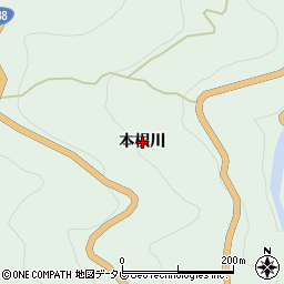 徳島県名西郡神山町上分本根川周辺の地図